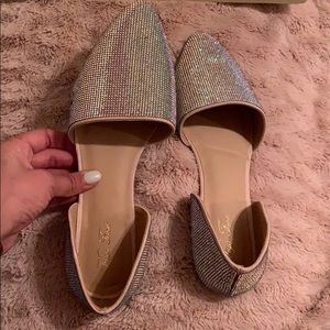 COPY - Rose gold sparkle flats